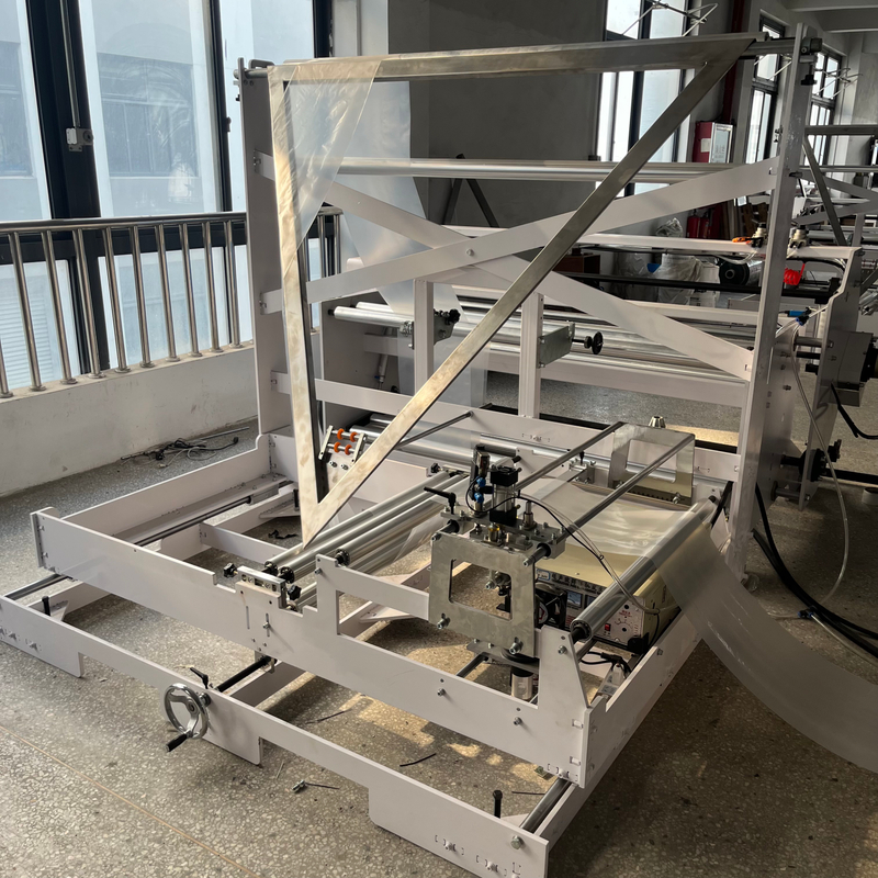 Automatic Side Sealing Soft Loop Handle Bag Patch Bag Poly-strings Bag D-cut Bag Making Machine