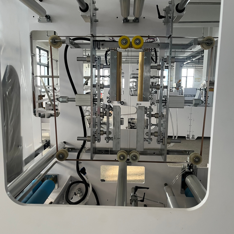 Automatic Side Sealing Soft Loop Handle Bag Patch Bag Poly-strings Bag D-cut Bag Making Machine