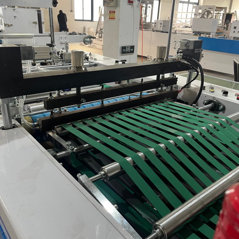 Automatic Side Sealing Soft Loop Handle Bag Patch Bag Poly-strings Bag D-cut Bag Making Machine